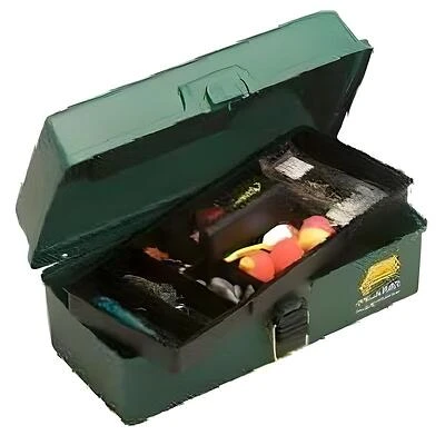 Plano Tackle Box, 5-Compartment, Green, 13-1/4 In.