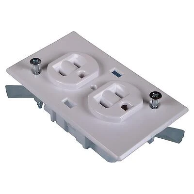 US Hardware RV Receptacle Conventional Duplex 1 pk