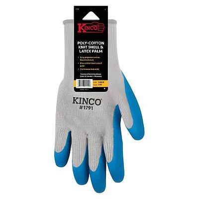 Kinco 1791-XL Coated Gloves, Latex Palm, Men's XL