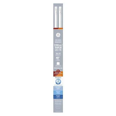 GE 93130867 Hybrid Color Select LED Light Bulb, Linear Type A, T8 Lamp, Medium Bi-Pin Lamp Base, Frost