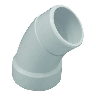 Genova 700 72720 Street Pipe Elbow, 2 In., 45° Angle, PVC DWV