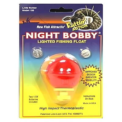 Riedco Night Bobby Fishing Float, Red, 1-3/4 in Dia