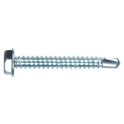 Self-Drilling Screws, Hex Washer Head, Zinc-Plated, #8-18 x 1/2-In., 100-Pk.