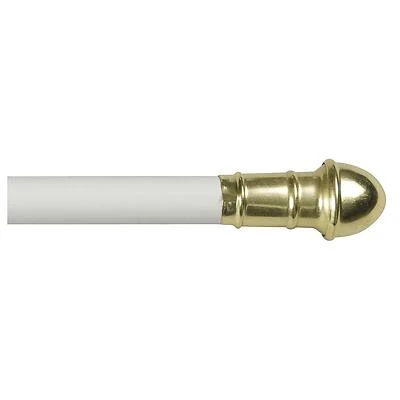 Kenney KN386/1 Cafe Rod, 28-48 In, 7/16 In Diameter, White