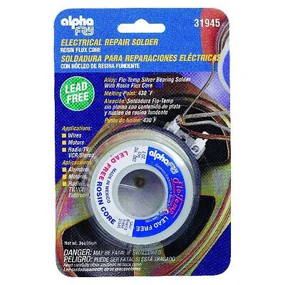 Alpha Fry AM31945 Lead-Free Electrical Solder, 3 oz, .062 Diameter