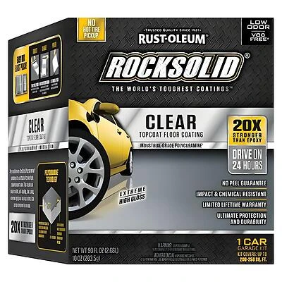 Rust-Oleum 282829 RockSolid Floor Polycuramine Top Coat, Clear Gloss, 70 Oz
