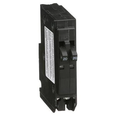 Square D QO2020CP Tandem Circuit Breaker, 20-Amp, 1-Pole, 120/240V