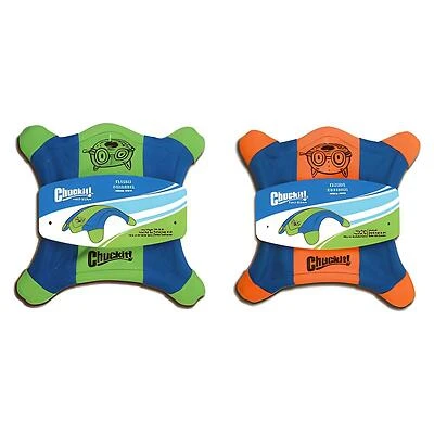Chuckit! 11200 Small Flying Squirrel Dog Toy, 9 In., Blue/Orange