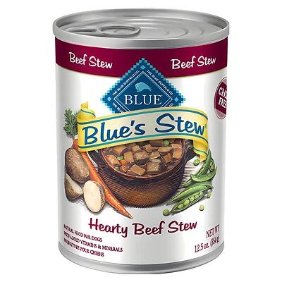 Blue Buffalo 800237 Blue's Stew Wet Dog Food, Beef Stew, 12.5 oz. Can