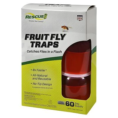 Fruit Fly Trap Attractant, 2 Traps, 4 Attractants