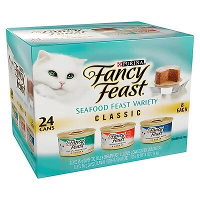 Cat Food, Seafood Variety, 24-Pk. Cans