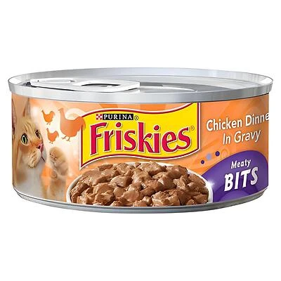 Purina Friskies 42194 Meaty Bits Cat Food, Chicken, 5.5 oz Can