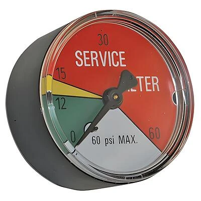 Apache 99019342 Filter Indicator Gauge, 0.25 PSI, 2 In.