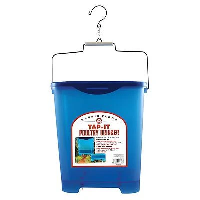 Tap-It Poultry Drinker, Opaque Blue, 4 Gallon