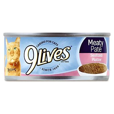 9 Lives Wet Cat Food, Seafood Platter, 5.5-oz.