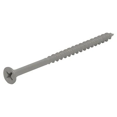 #8 x 1-5/8 in. Philips Bugle-Head Coarse Thread Sharp Point Polymer Coated Exterior Screw