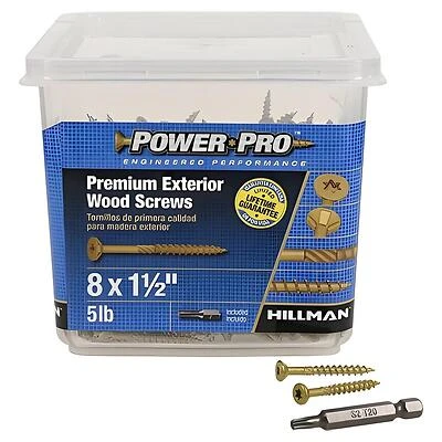 Power Pro 48606 Premium Exterior Bronze Deck Screws, 8 X 1.5 In, 5 Lbs