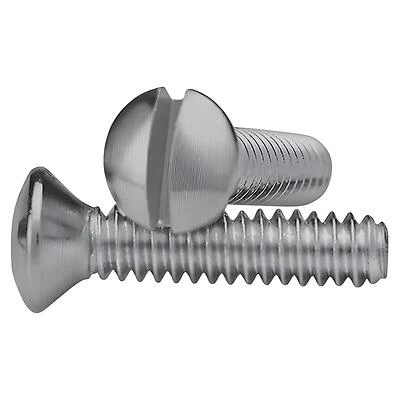 AmerTac PSN Wallplate Screw, 1/2 in L, Metal, Silver, Nickel