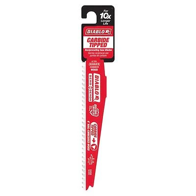 Diablo DS0606CWS Demo Demon Reciprocating Saw Blade, Carbide-Tipped, 6 In.