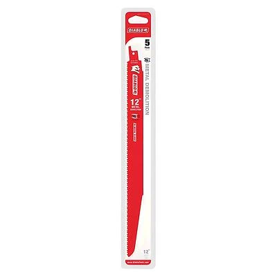 Diablo DS1208BFD5 Reciprocating Saw Blade, 12 in L, 8/10 TPI, Bi-Metal Cutting Edge