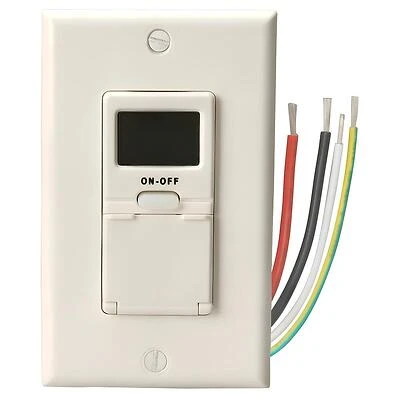 Woods 59018 Digital Timer, 15 A, 125 V, 1875 W, 7 days Time Setting, 7 On/Off Cycles Per Day Cycle, White
