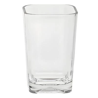Moda At Home Optiks Bathroom Tumbler, Clear Acrylic