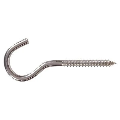 Hillman 851879 Stainless Steel Hook Screw, 1/4 In. X 4-1/4 In.