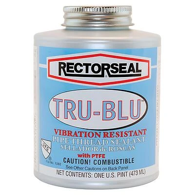 Rectorseal 31431 Tru-Blu Pipe Thread Sealant With PTFE, 16 Oz