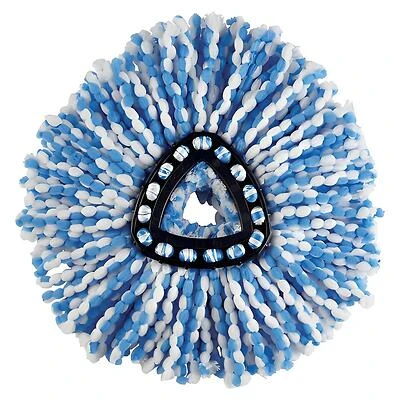 O-Cedar 168738 Rinse Clean Mop Refill, Microfiber, Blue/White