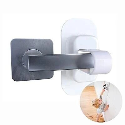 Adhesive Lever‑Style Door Lock – No‑Drill Easy‑Fit Security