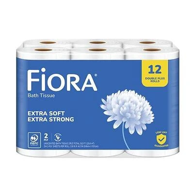 Fiora Premium Ultra-Soft Bathroom Tissue – 12 Rolls