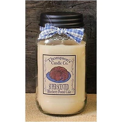 Large Blueberry Pound Cake Mason Jar Candle – Sweet Dessert Home Fragrance