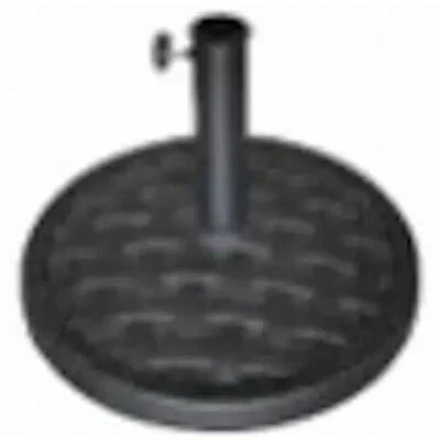 Heavy‑Duty 21.5‑in Black Umbrella Base – Stable Patio Shade Support