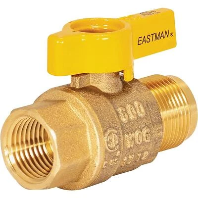Eastman 5/8" OD Male Flare to 1/2" FIP Brass Gas Ball Valve – 175 psi Rating