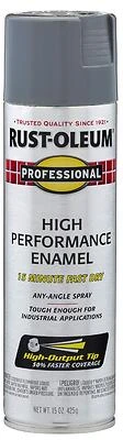 Rust-Oleum 7587838 Fast Dry Professional Spray Enamel, Dark Machine Gray Gloss, 15 oz