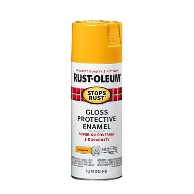 Rust-Oleum 298537 Stops Rust Gloss Spray Paint, Tuscan Sun, 12 Oz
