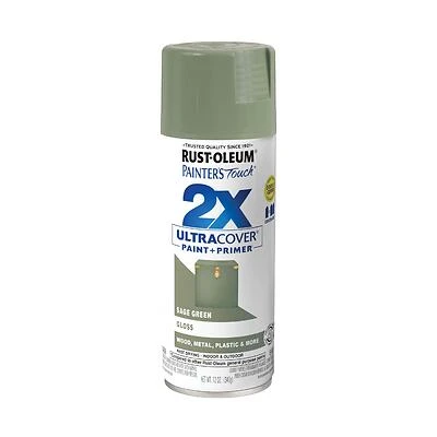 Rust-Oleum 249094 Painter's Touch 2X Gloss Spray Paint, Sage Green, 12 Oz