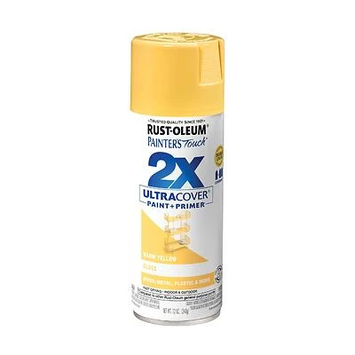 Rust-Oleum 249091 Painter's Touch 2X Gloss Spray Paint, Warm Yellow, 12 oz.
