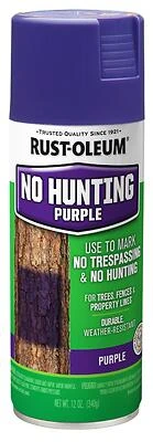 Rust-Oleum 270970 No Hunting Purple Spray Paint, 12 oz