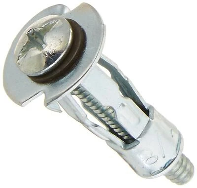 Hillman 1/8 in. Dia. x 1/8 X-Short in. L Metal Pan Head Hollow Wall Anchors 20 pk