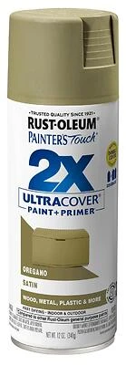Rust-Oleum 334077 Painter's Touch 2X Spray Paint, Satin Oregano, 12 Oz