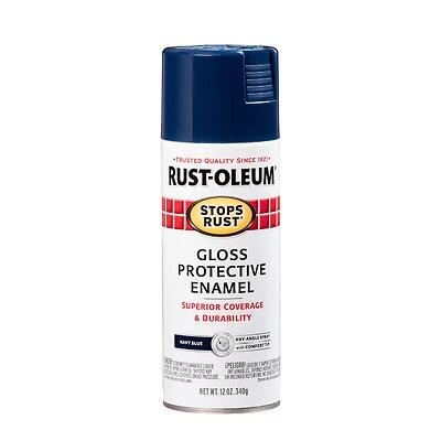 Rust-Oleum 7723830 Stops Rust Spray Enamel, Navy Gloss, 12-oz.