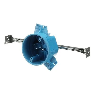 Carlon BH525H SuperBlue Ceiling Electrical Box, Hanger Bar, 25 Cu In