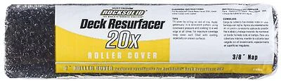 RockSolid 20X Series 318223 Deck Resurfacer Roller Cover, 3/8 in Thick Nap, 9 in L