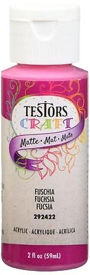 Testors 292422A Acrylic Craft Paint, Matte Fuchsia, 2 oz