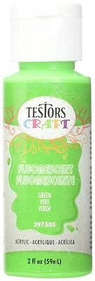 Testors 297505 Acrylic Craft Paint, Fluorescent Green, 2 oz