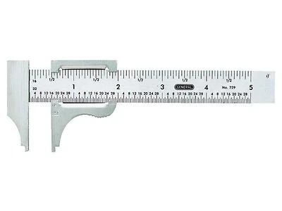 General Tools 729 Slide Caliper, Stainless Steel, 4 In.