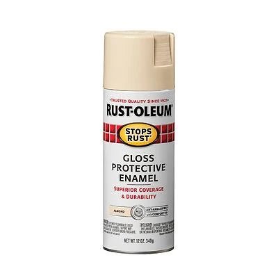 Rust-Oleum 7770830 Stops Rust Spray Enamel, Almond Gloss, 12 Oz