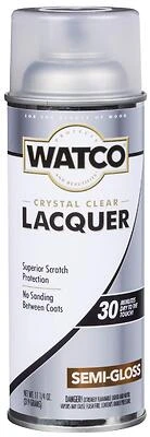 Watco 63181 Lacquer Wood Finish, Clear Semi-Gloss, 11.25 Oz Aerosol