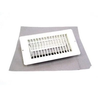 US Hardware V-056IWB Floor Register, 4 in W Duct Opening, 8 in H Duct Opening, 1-5/16 in L, Steel, White